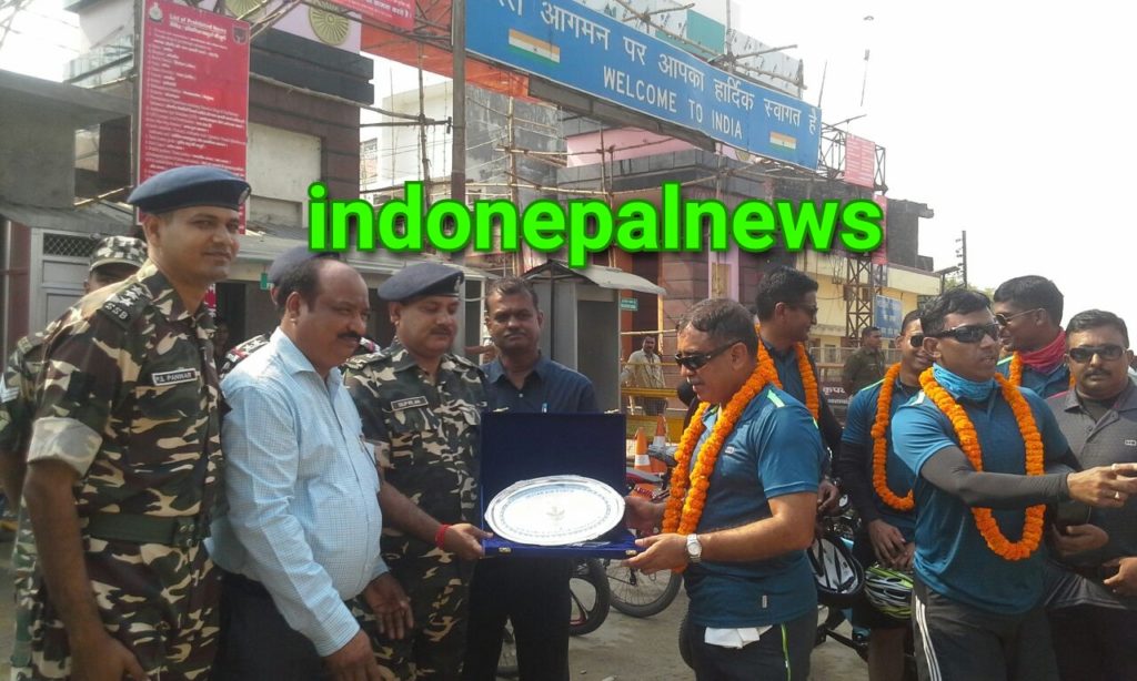 वायुसेना के साईकिल रैली का एसएसबी ने किया स्वागत