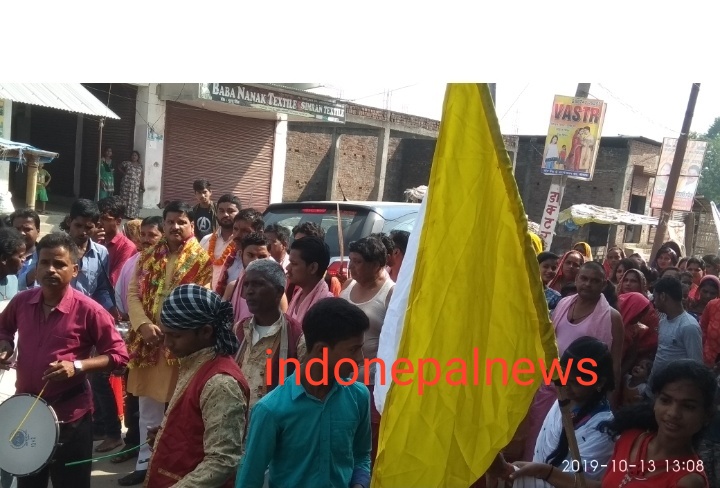 सोनौली: माता काली की निकाली गई भव्य शोभायात्रा, की गयी पूजा अर्चना