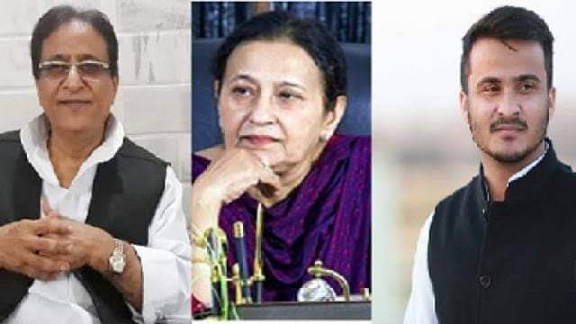 पूर्व कबीना मंत्री आजम खान पत्नी और बेटे के सात दिन के लिए गये जेल