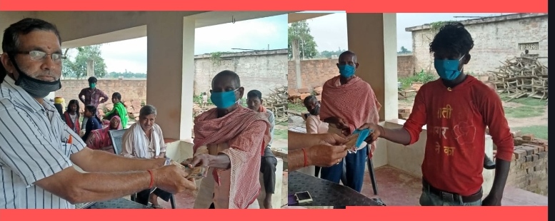 गणेश ब्रिक्स ने श्रमिको में बाटे मास्क, लग्जरी बसों से भेजा बिहार