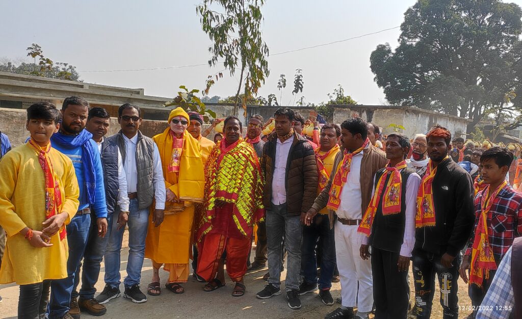 सोनौली- श्यामकाट गांव में निकला भव्य कलश यात्रा, महायज्ञ शुरु