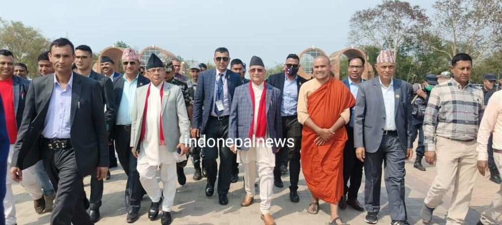 नेपाल :पूर्वप्रधानमन्त्री केपी ओली आज पहुंचे लुम्बिनी