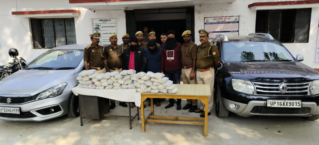 महाराजगंज: कोल्हुई में 50 करोड़ की चरस के साथ तीन गिरफ्तार