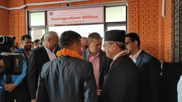 सोनौली बार्डर: नेपाल बेलहिया में नवनिर्मित आव्रजन कार्यालय भवन का हुआ उद्घाटन