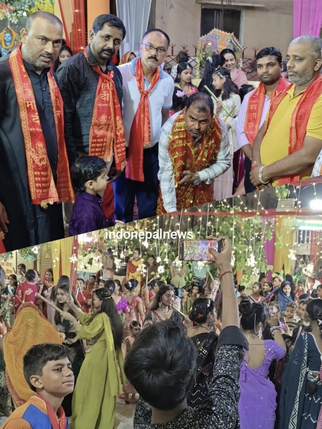 नौतनवा मां काली मंदिर परिसर में गरबा और डांडिया की धूम, महिलाओं-बच्चियों ने बढ़-चढ़कर लिया हिस्सा