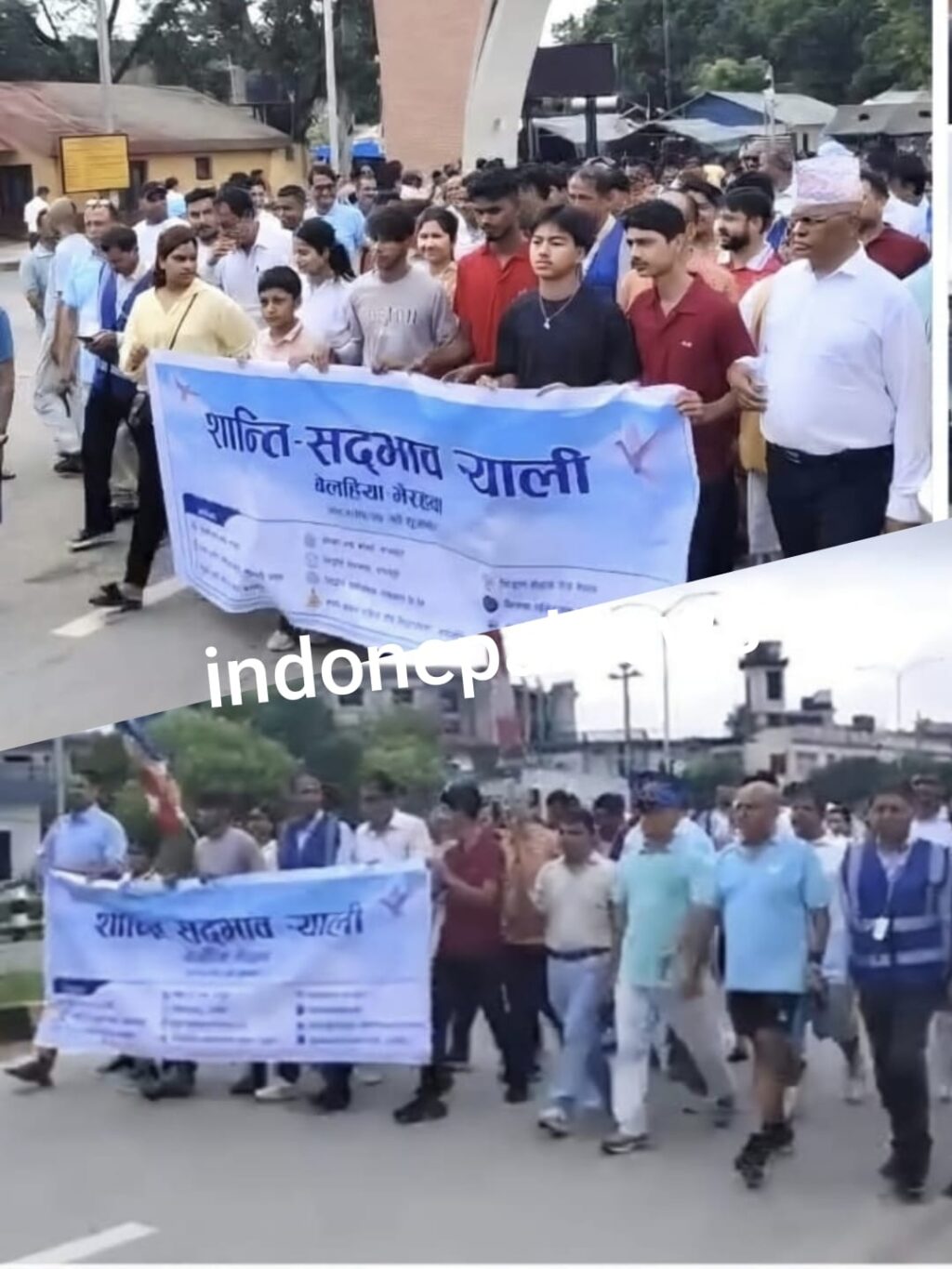 शांति और सौहार्द का संदेश लेकर भैरहवां से निकली रैली,पहुंची बेलहिया, सोनौली बॉर्डर