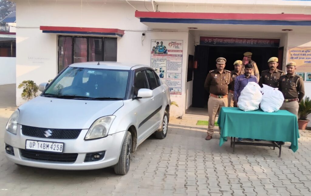 भारत-नेपाल बॉर्डर पर बड़ी कार्रवाई: लग्जरी कार से 48 किलो 686 ग्राम चरस बरामद