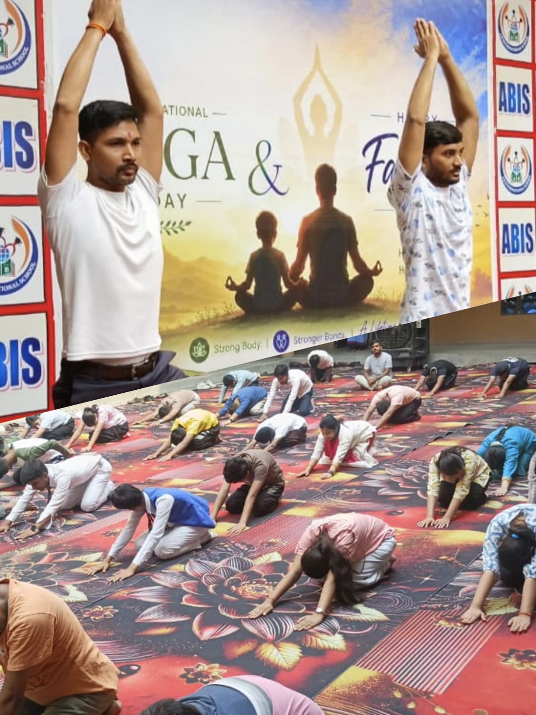 पिता के संग योग, रिश्तों में घुला अपनापन: ए.बी. इंटरनेशनल स्कूल में भावनाओं से भरा अनूठा उत्सव”