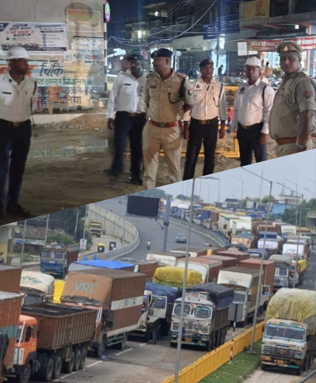 ट्रको की मनमानी पर पुलिस का बड़ा एक्शन: सोनौली बॉर्डर पर पहली बार ट्रैफिक पुलिस तैनात